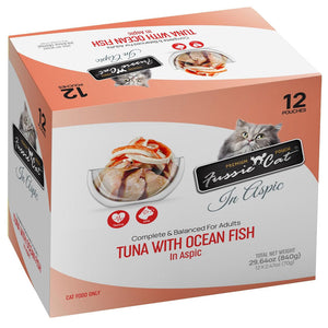 Fussie Cat Premium Tuna with Ocean Fish in Aspic Wet Cat Food, 2.47-oz pouch