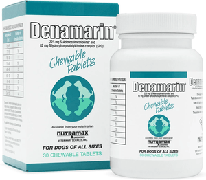 Nutramax Denamarin Liver Health Supplement for Dogs of All Sizes, With S-Adenosylmethionine (SAMe) and Silybin