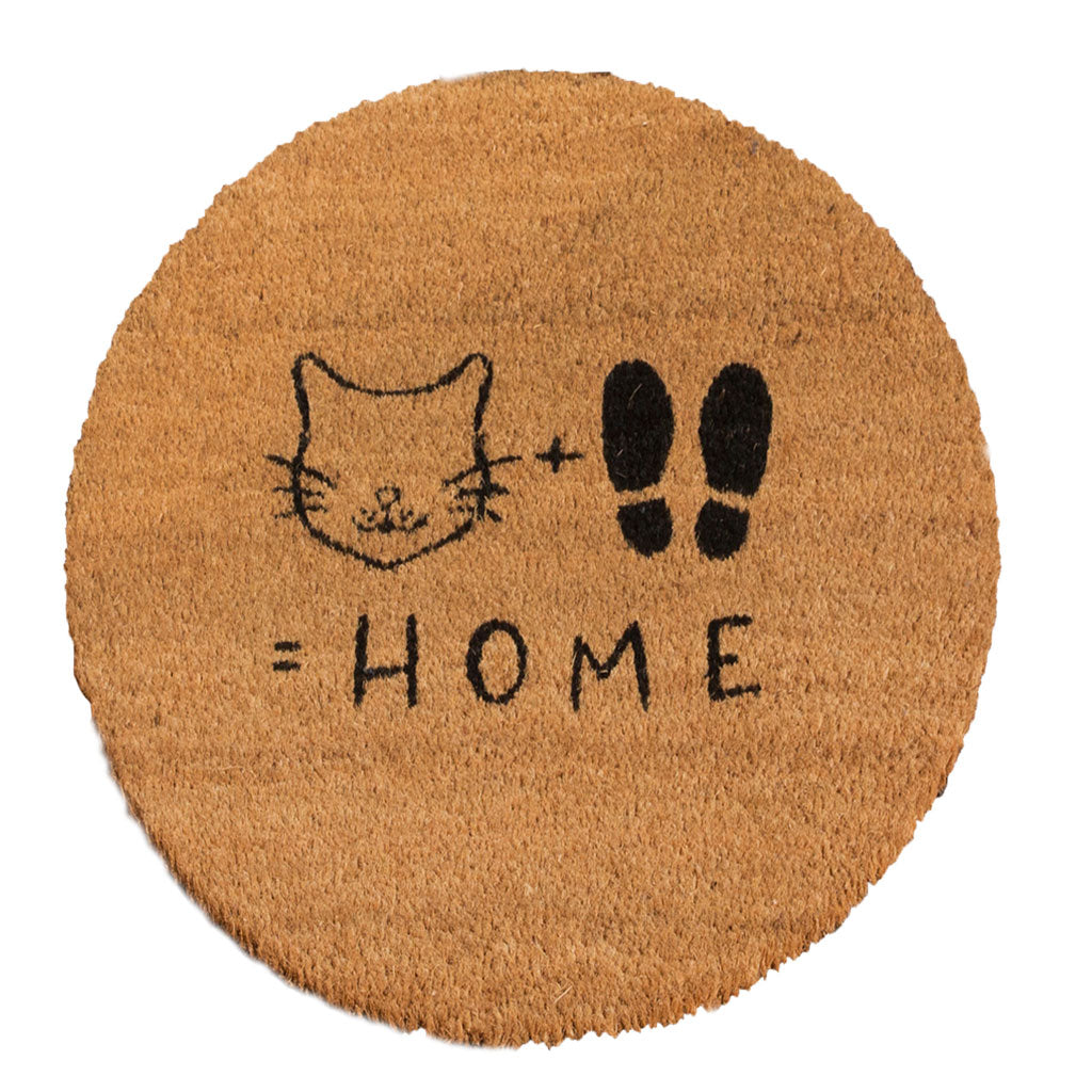 4 Cats & Dogs Cat + Feet Home Round Entrance Mat