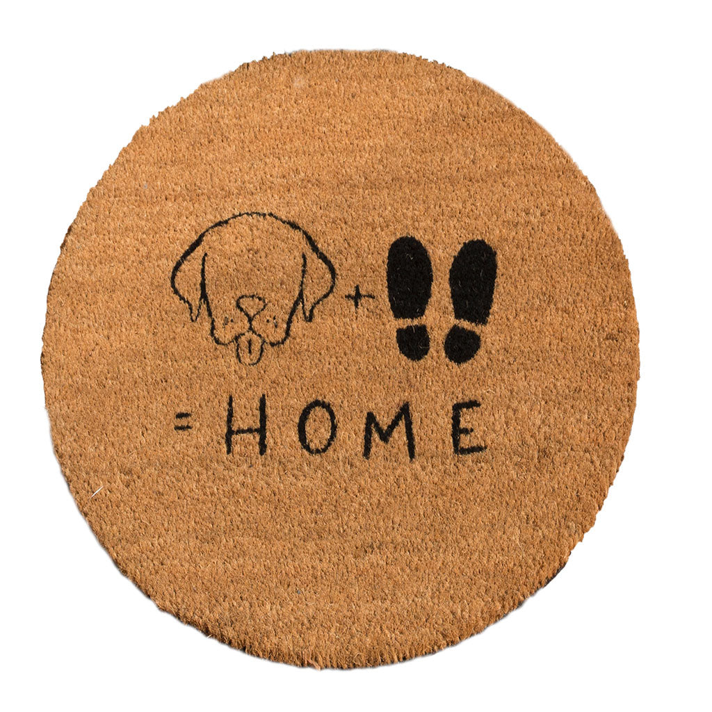 4 Cats & Dogs Dog + Feet Home Round Entrance Mat