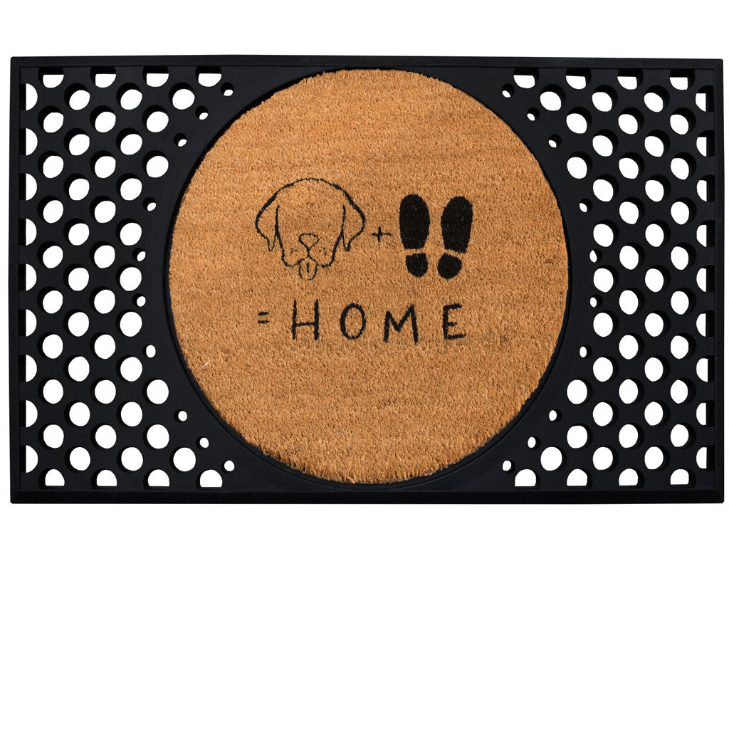 4 Cats & Dogs Dog + Feet Home Round Entrance Mat
