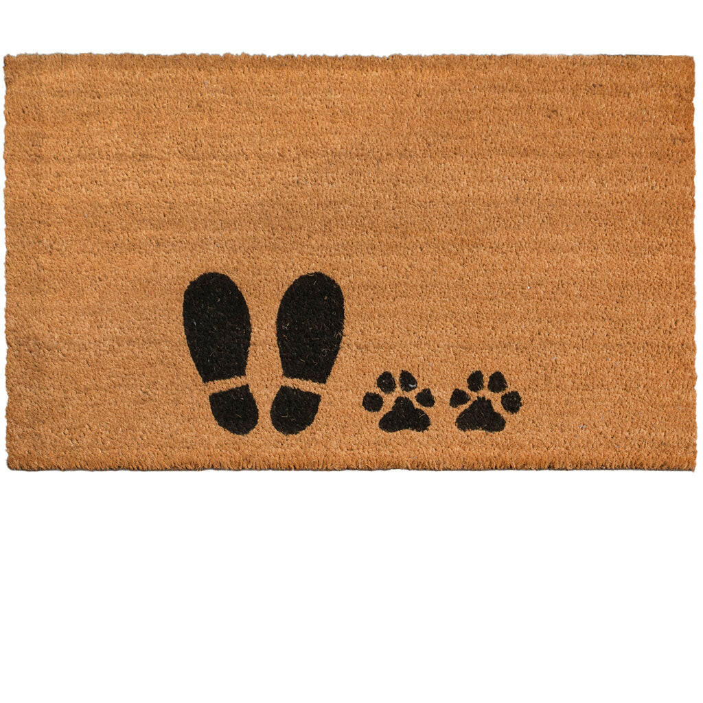 4 Cats & Dogs Foot + Paw Rectangular Entrance Mat