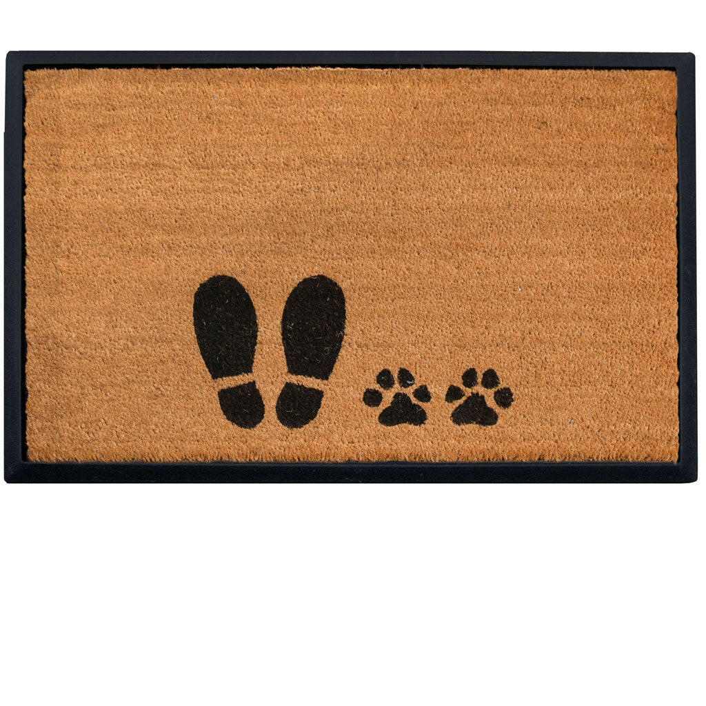 4 Cats & Dogs Foot + Paw Rectangular Entrance Mat