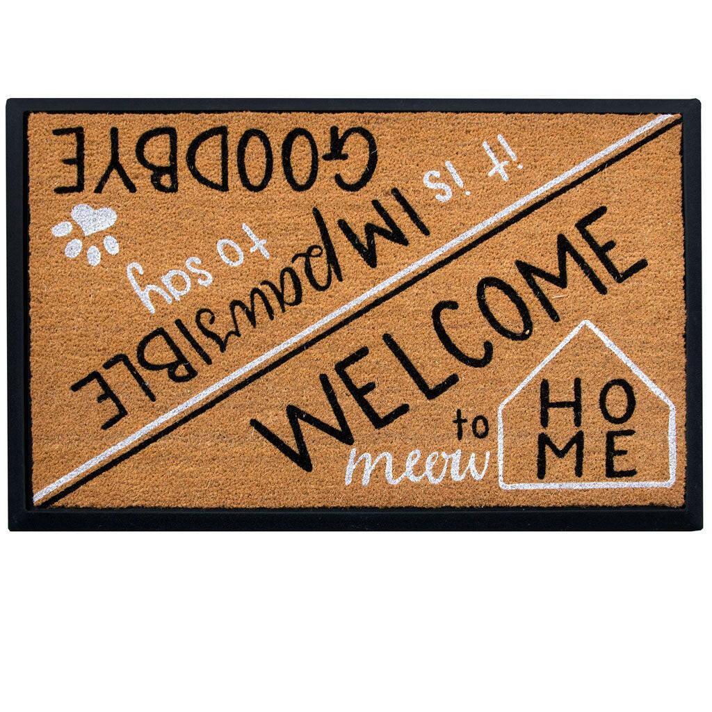 4 Cats & Dogs Hello Goodbye Rectangular Entrance Mat