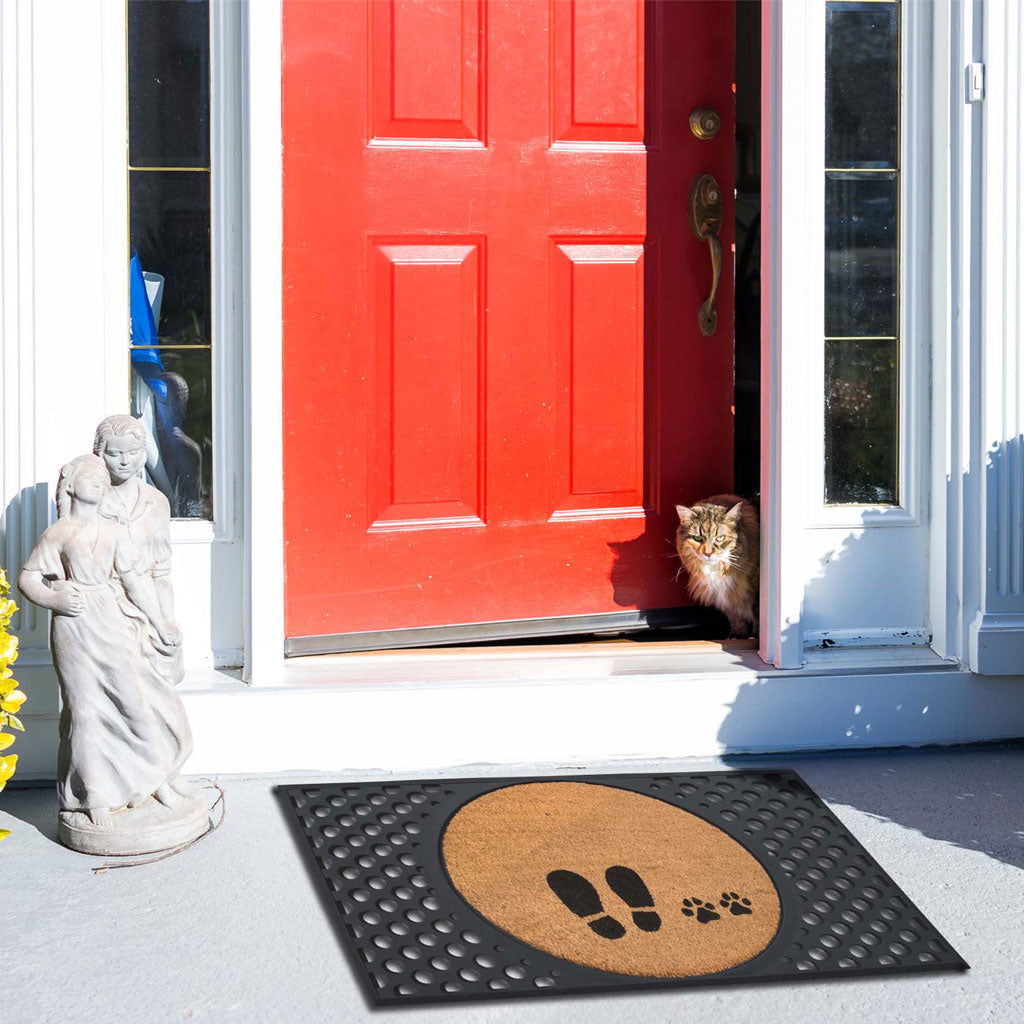 4 Cats & Dogs L.L Meow Round Entrance Mat