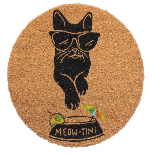 4 Cats & Dogs Meowtini Round Entrance Mat