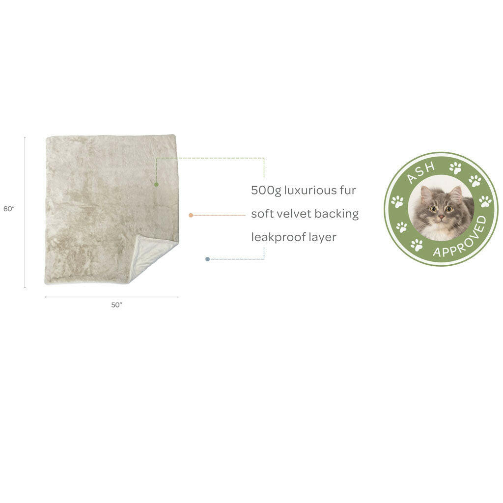 4 Cats & Dogs Pixie Throw Faux Fur, 50x60"