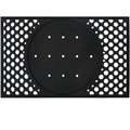 4 Cats & Dogs Round Convertible Entrance Rubber Mat, 43.5 X 26.25"