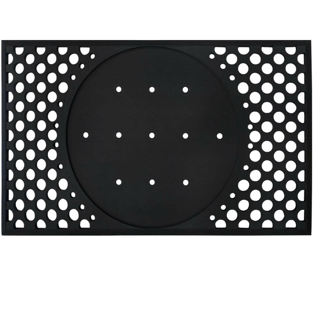 4 Cats & Dogs Round Convertible Entrance Rubber Mat, 43.5 X 26.25"