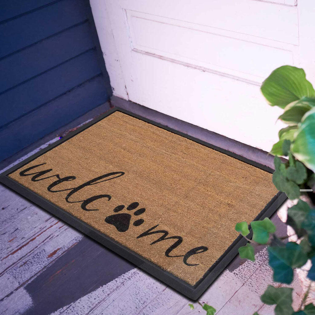 4 Cats & Dogs Spring Dog Sniff the Tulips Rectangular Entrance Mat