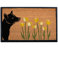 4 Cats & Dogs Spring Dog Sniff the Tulips Rectangular Entrance Mat