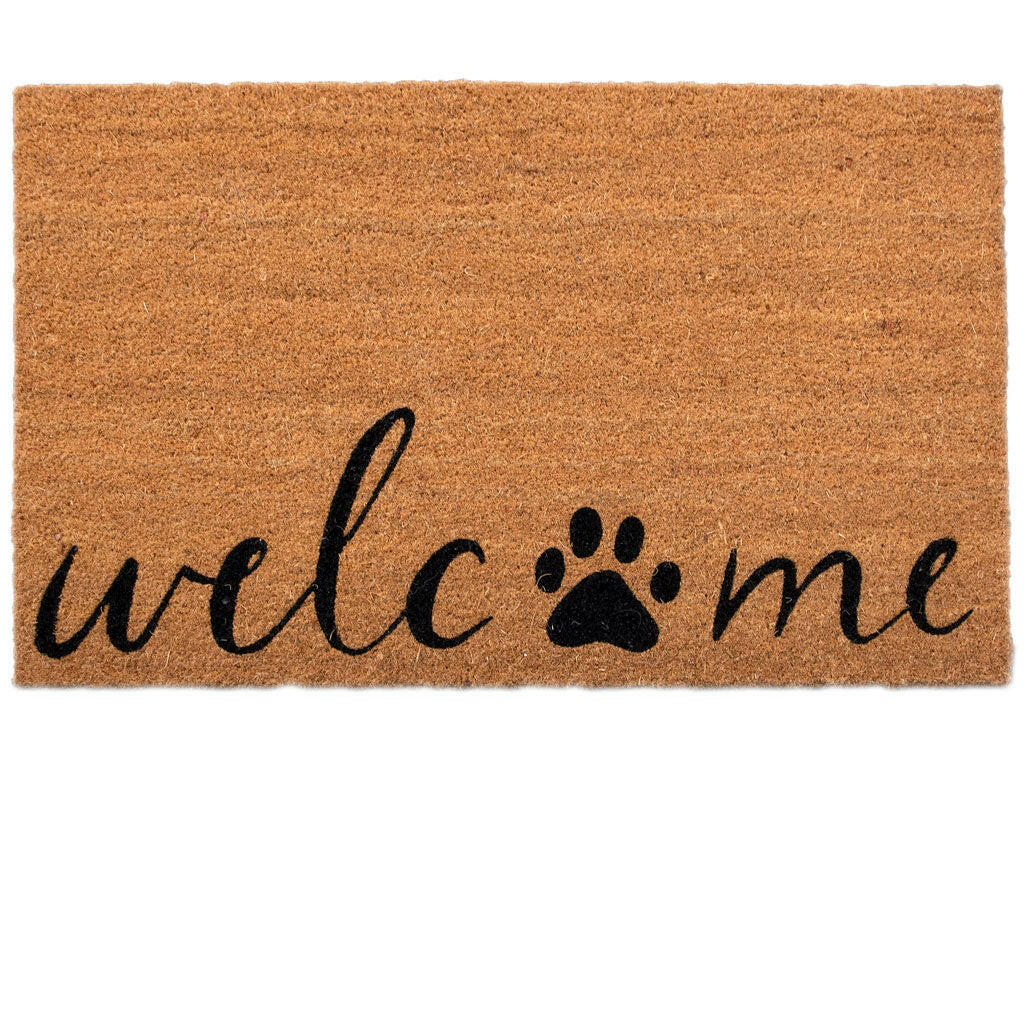 4 Cats & Dogs Welcome + Paw Rectangular Entrance Mat