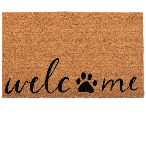 4 Cats & Dogs Welcome + Paw Rectangular Entrance Mat
