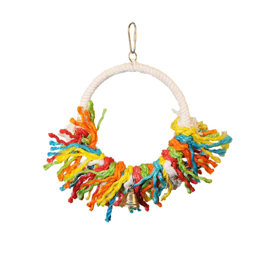 A & E Cages Happy Beaks Rope Preening Bird Swing, Large