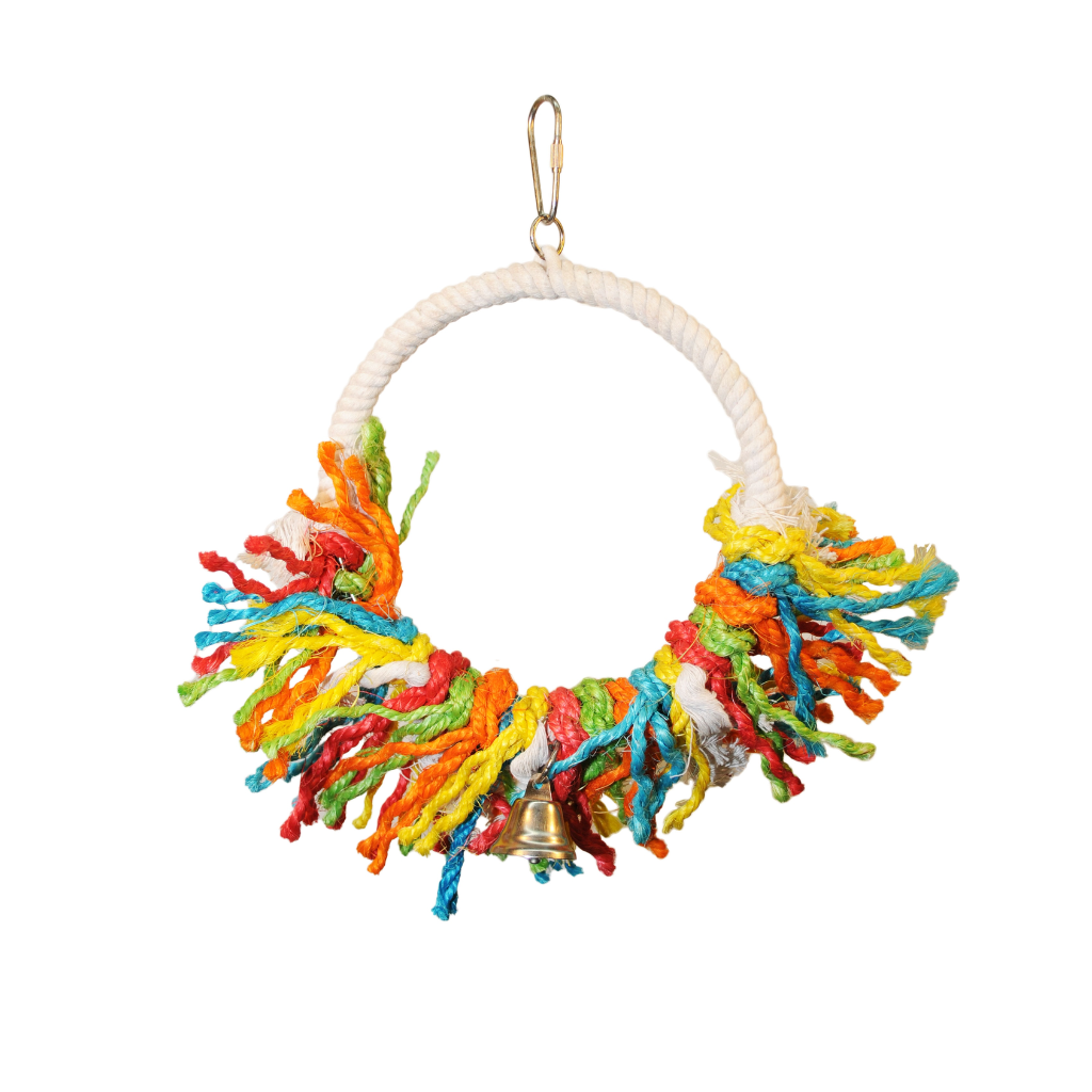 A & E Cages Happy Beaks Rope Preening Bird Swing, Large