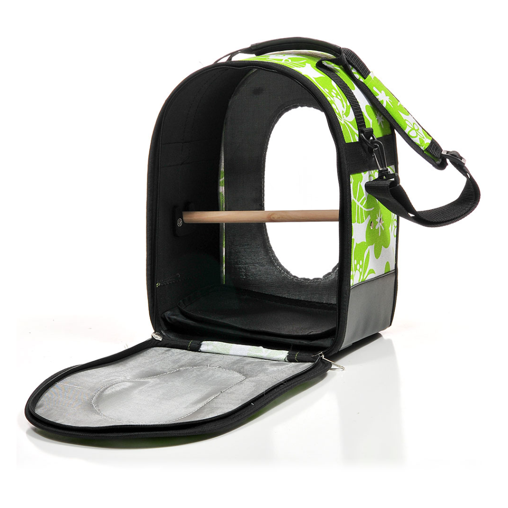 A & E Cages Happy Beaks Soft Sided Voyager Bird Carrier, Black, Small