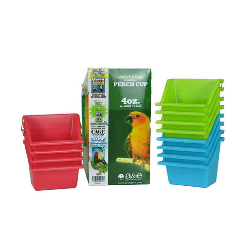 A & E Cages Universal Food and Water Cups Display for Birds