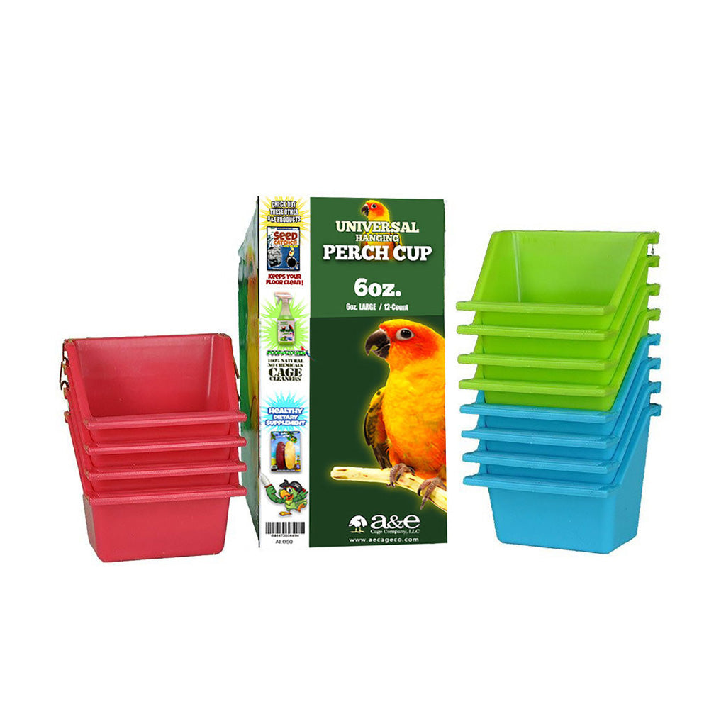 A & E Cages Universal Food and Water Cups Display for Birds