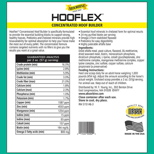 Absorbine Hooflex Concentrated Hoof Builder Pellet Supplement for Horses