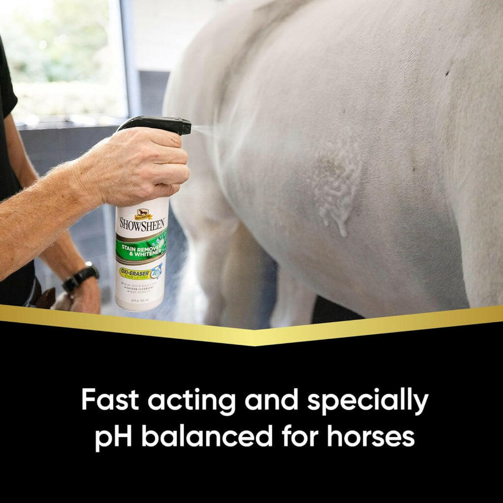 Absorbine Showsheen Stain Remover & Whitener Spray for Horses (20 oz)