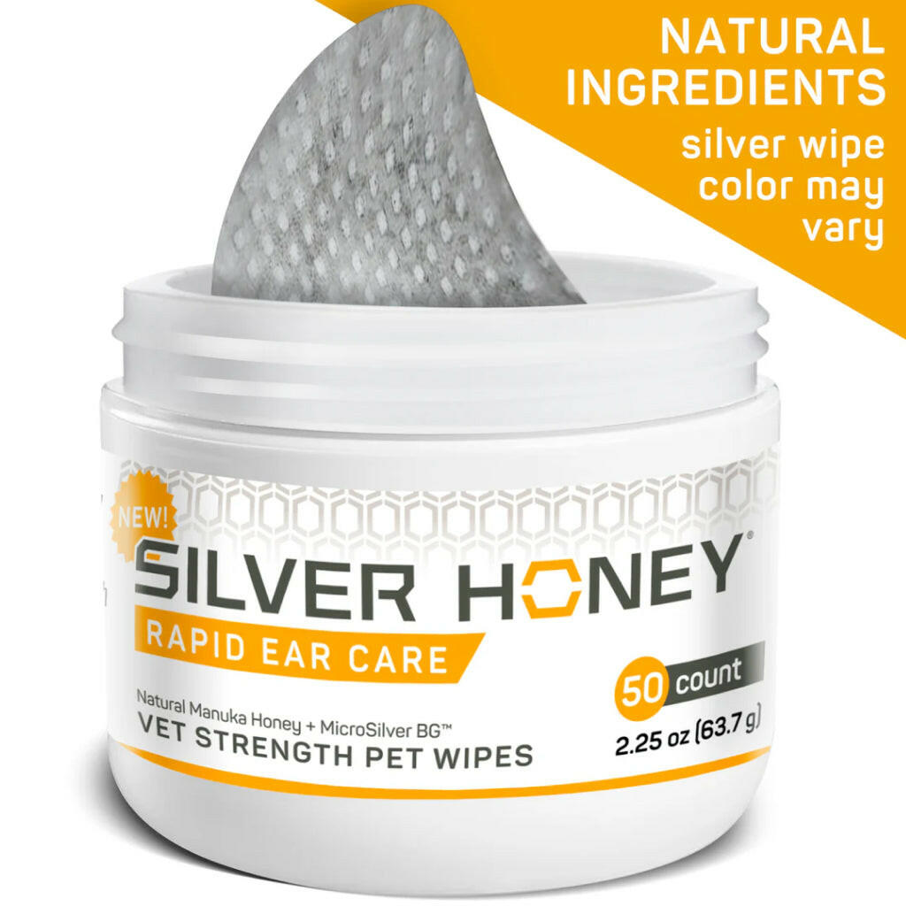 Absorbine Silver Honey Rapid Ear Care Vet Strength Pet Wipes