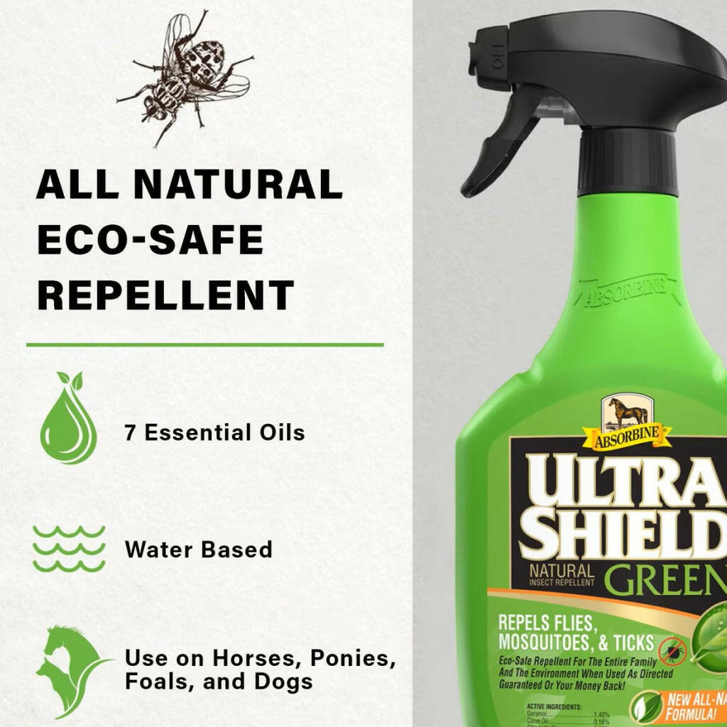 Absorbine Ultrashield Green Natural Fly Repellent for Horses
