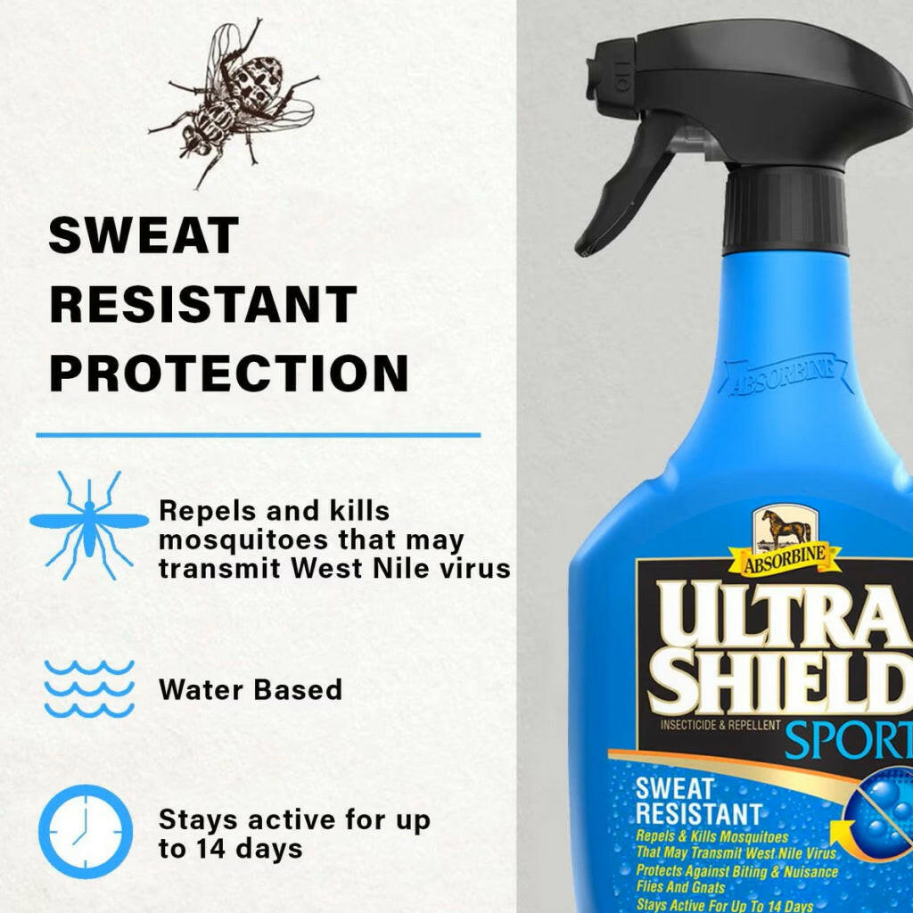 Absorbine Ultrashield Sport Sweat Resistant Insecticide & Repellent for Horses