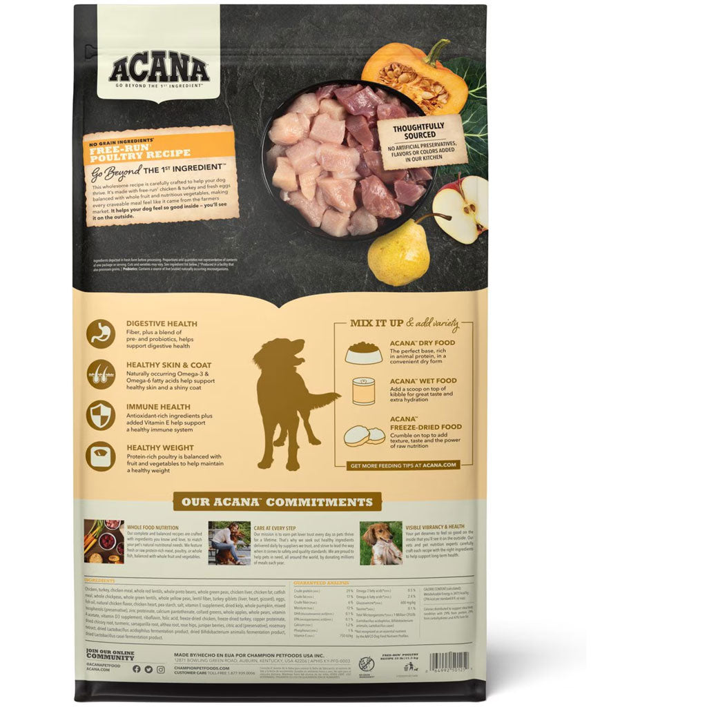 ACANA Free Run Poultry Grain-Free Dry Dog Food