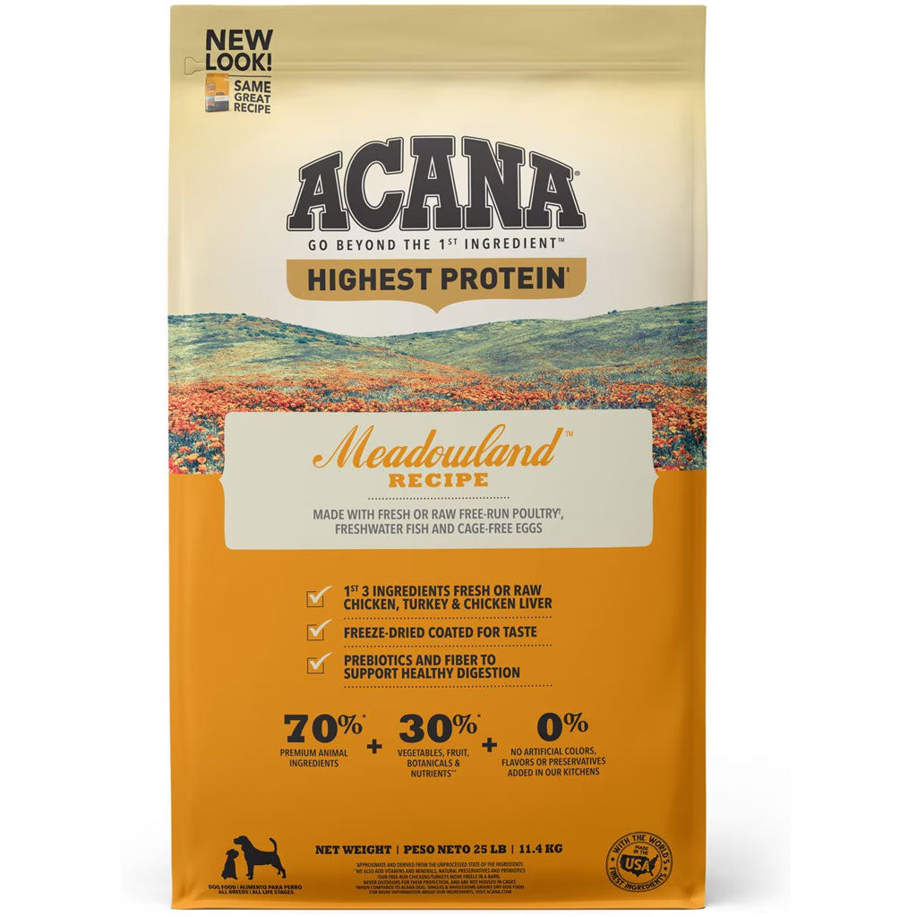 ACANA Meadowland Highest Protein Grain-Free Dry Dog Food