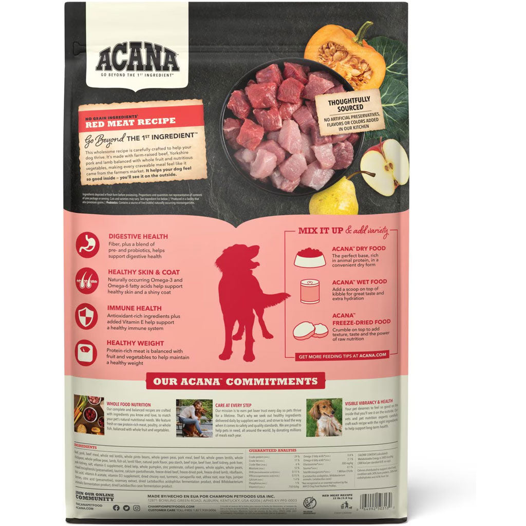 ACANA Red Meat Grain-Free Dry Dog Food