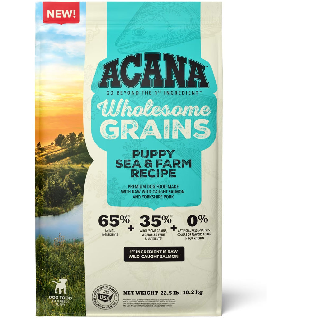 ACANA Wholesome Grains Dry Food for Puppy Sea & Farm Recipe, 4-lb