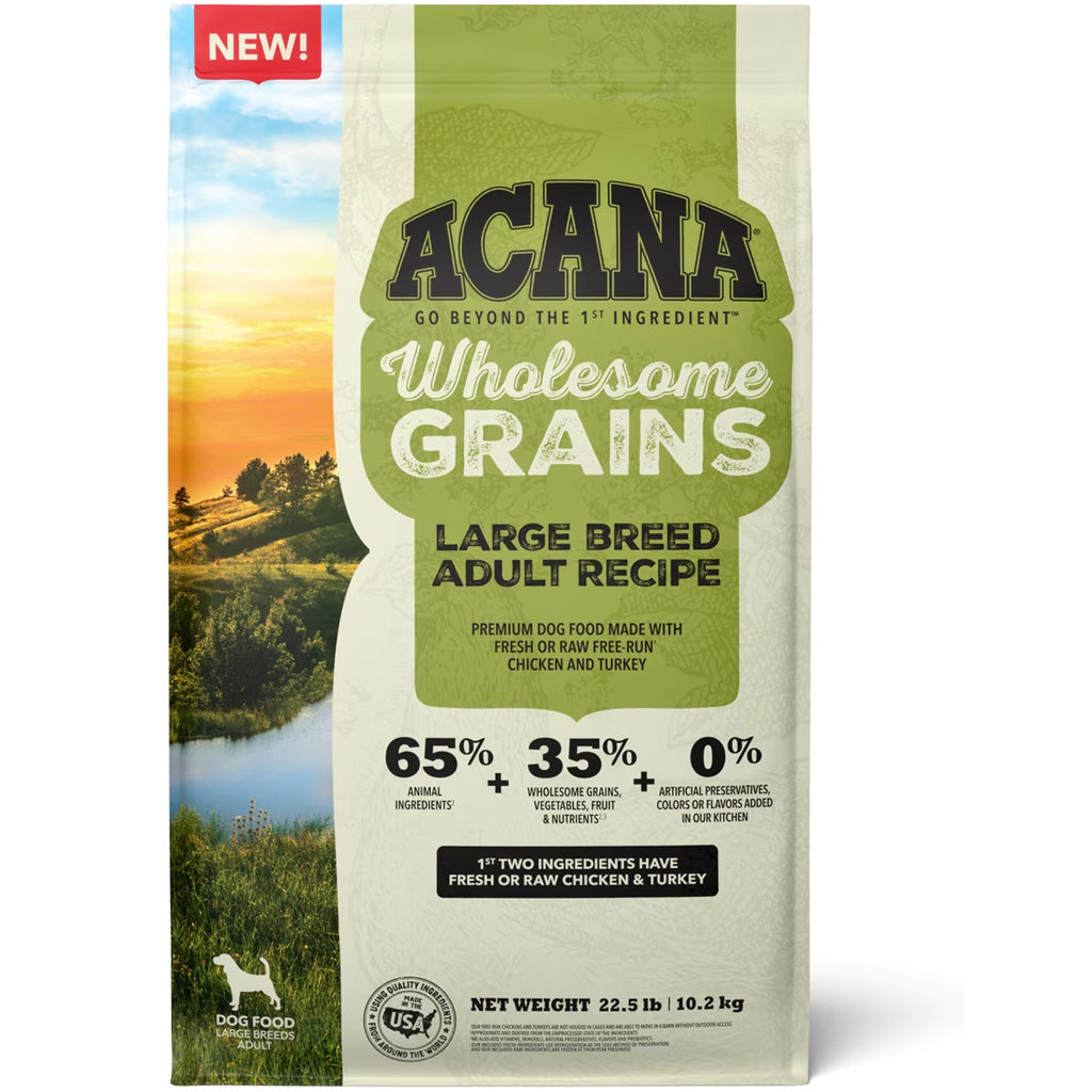 ACANA Wholesome Grains Dry Food Large Breed Adult + Grains, 22.5-lb