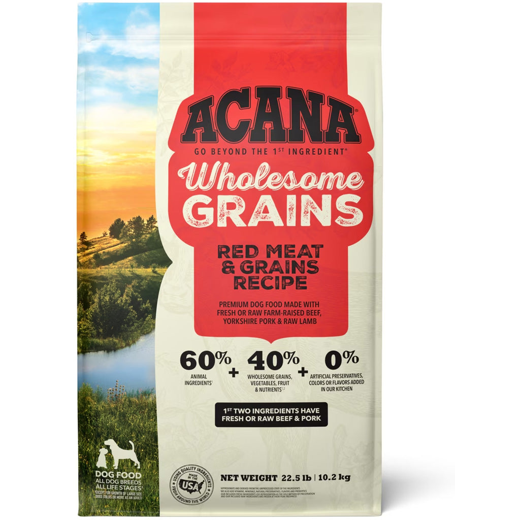ACANA Wholesome Grains Red Meat + Grains Dry Dog Food, 4-lb
