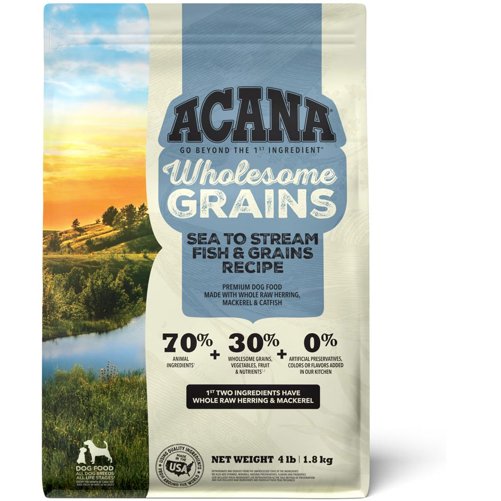 ACANA Wholesome Grains Sea to Stream Dry Dog Food, 4-lb