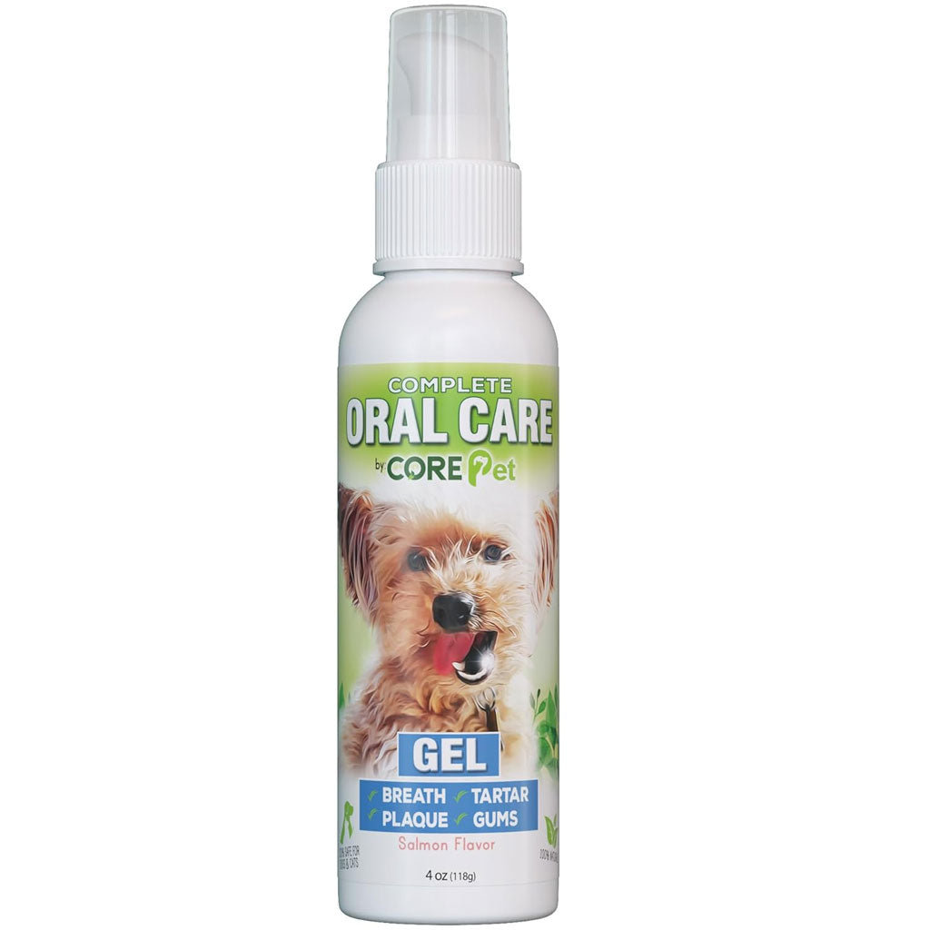 Adore Pet Oral Care Gel for Dogs & Cats - Salmon Flavor, 4-oz