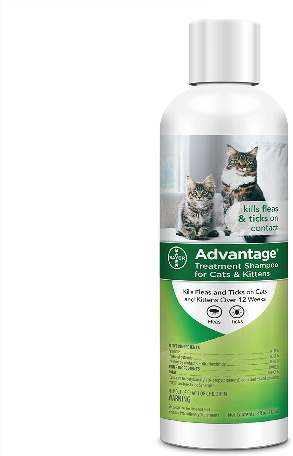 Advantage Flea & Tick Treatment Shampoo for Cats & Kittens (8 oz)