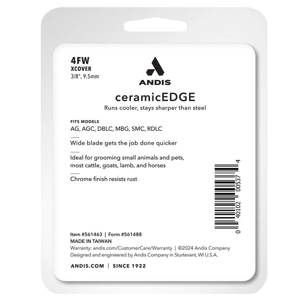 Andis 4FW XCover Ceramic Edge Blade Set, 3.8", 9.5mm