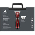 Andis DBLV-2-Pulse ZRA II 5-Speed Cordless Detachable Blade w/ CE 30w Wide Blade, Red