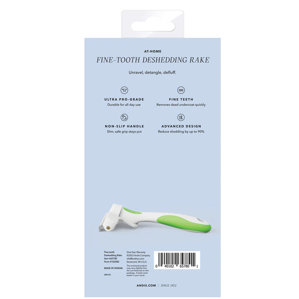 Andis Fine-Tooth Pet Deshedding Rake, 3"