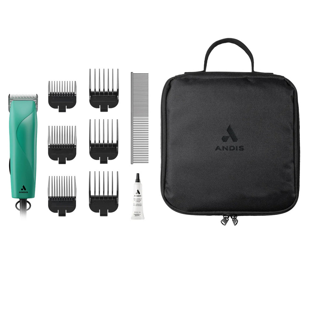 Andis MBG-2-Easy Clip Groom Detachable Blade Clipper Kit, Turquoise