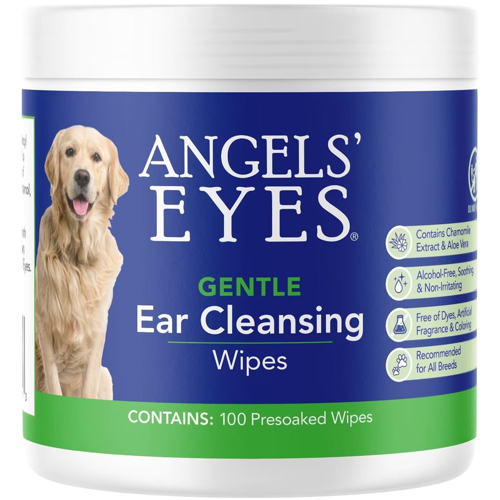 Angel's Eyes Gentle Dogs Ear Cleaning Wipes for Dogs & Cats, 100 count