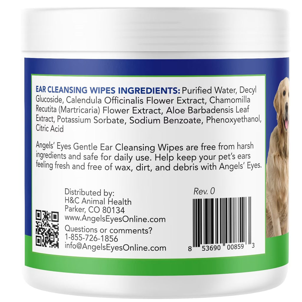 Angel's Eyes Gentle Dogs Ear Cleaning Wipes for Dogs & Cats, 100 count