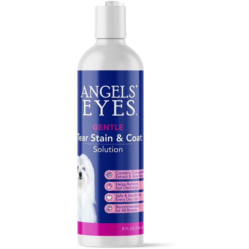 Angel's Eyes Gentle Tear Stain & Coat Solution for Dogs, 8-oz