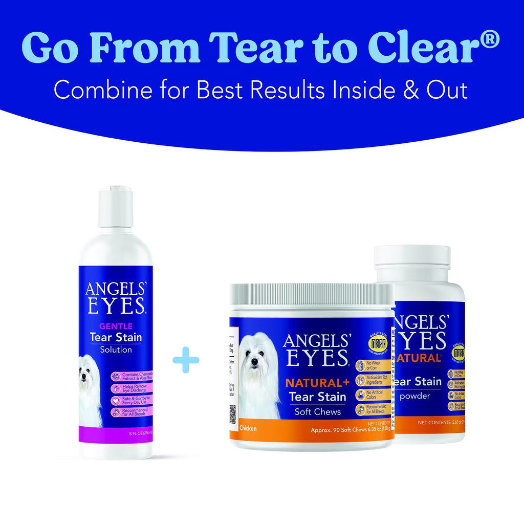 Angel's Eyes Gentle Tear Stain & Coat Solution for Dogs, 8-oz