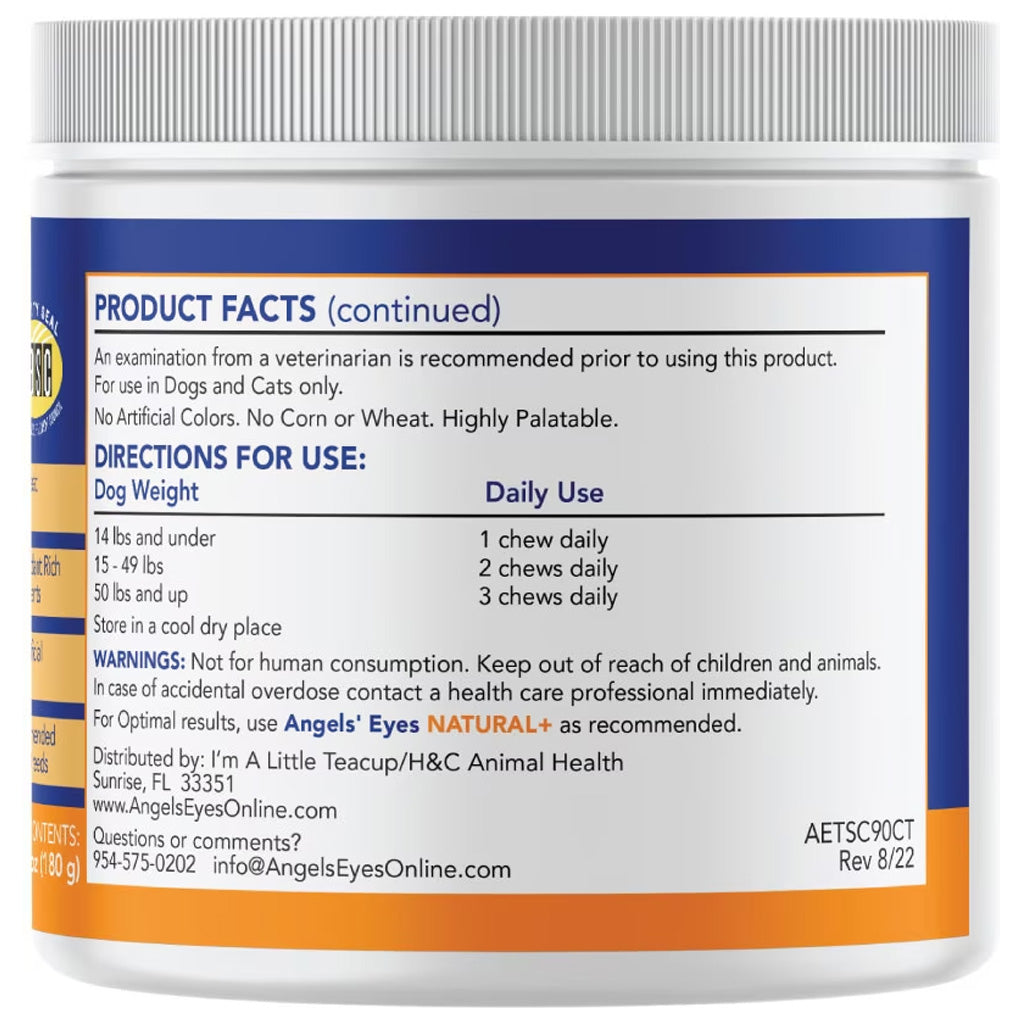 Angel's Eyes Natural Plus Soft Chews Tear Stain Supplement for Dogs
