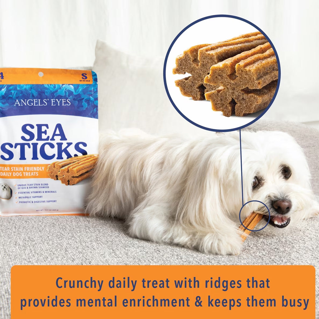 Angel's Eyes Sea Sticks Tear Stain Friendly Adult Crunchy Dog Treats