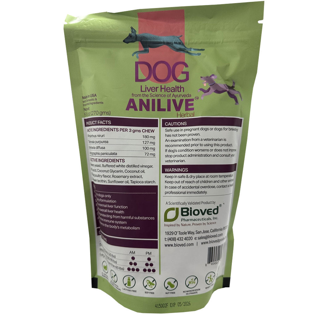 ANILIVE Dog Liver Health Herbal Dog Chews, 90 count