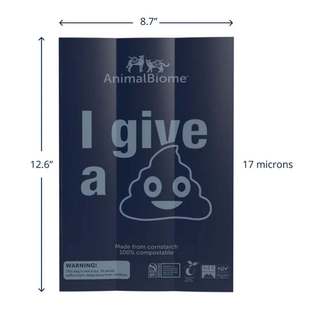 Animal Biome Heavy-Duty Compostable Poop Bags, 120-Bags