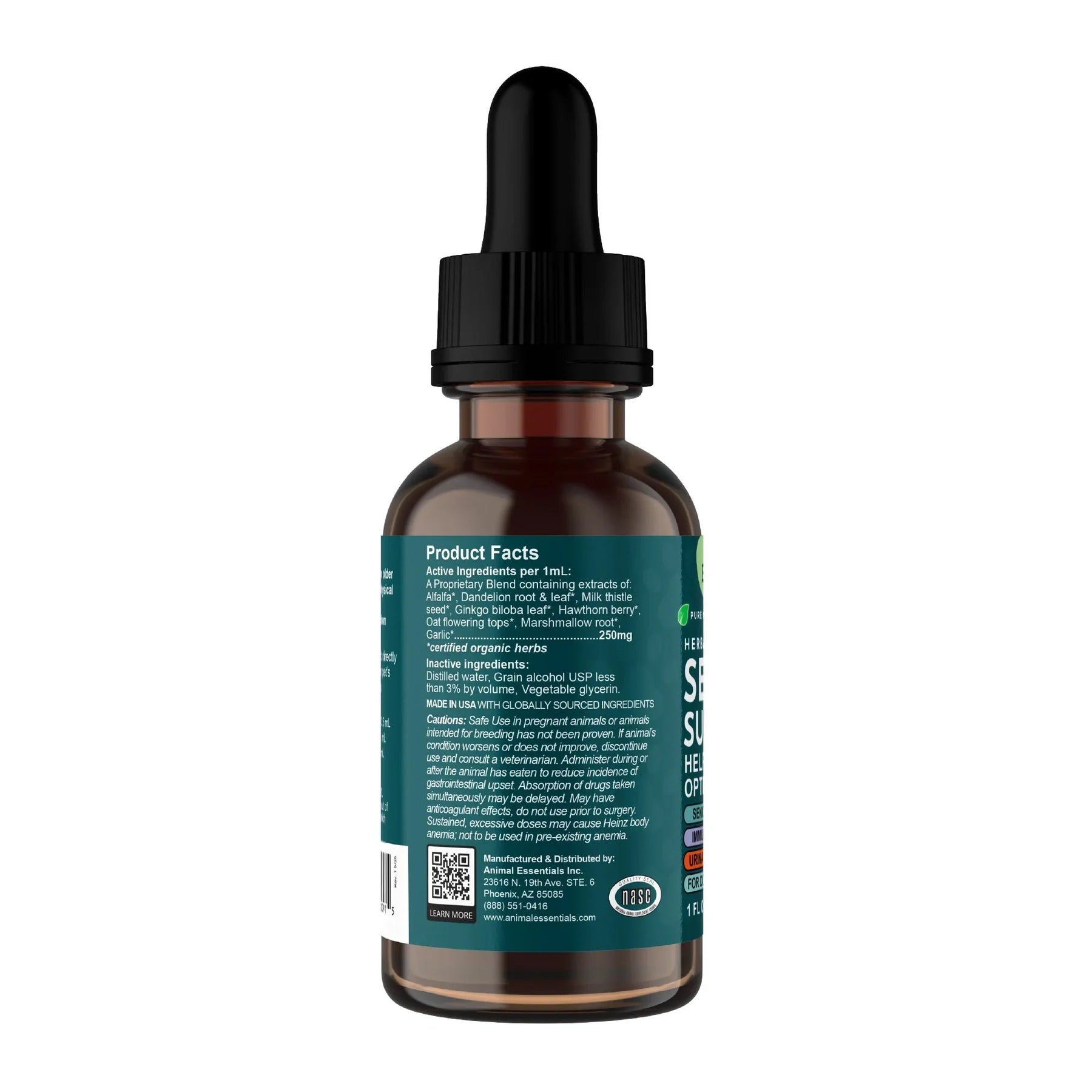 Animal Essentials Senior Support Herbal Tonic to Maintain Optimal Health for Dogs & Cats
