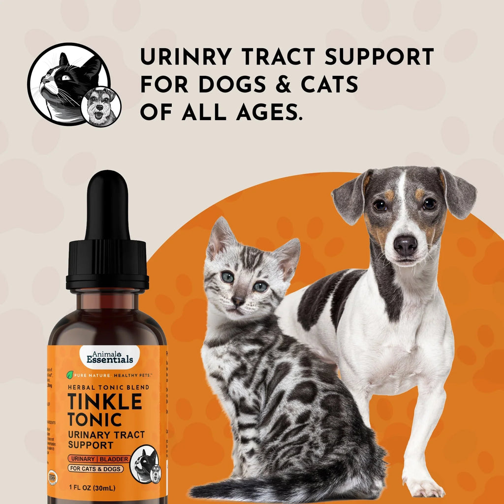 Animal Essentials Tinkle Tonic Herbal Tonic to Support Urinary Tracts System for Dogs & Cats